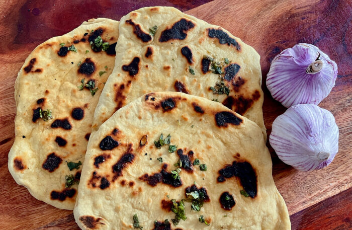 Naanbrød med hvidløg